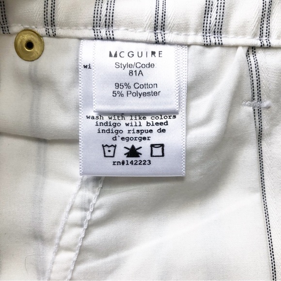 McGuire Limonata White Striped Shorts 26 NWT - Picture 9 of 10